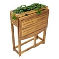 thumbnail image 1 of Sunnydaze 24.25" x 25" x 30.5" Natural Acacia Wood Rectangular Raised Garden Bed with Shelf, 1 of 9
