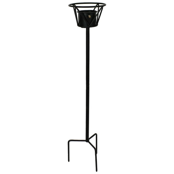 Sunnydaze 24" Black Steel Staked Outdoor Gazing Globe Stand