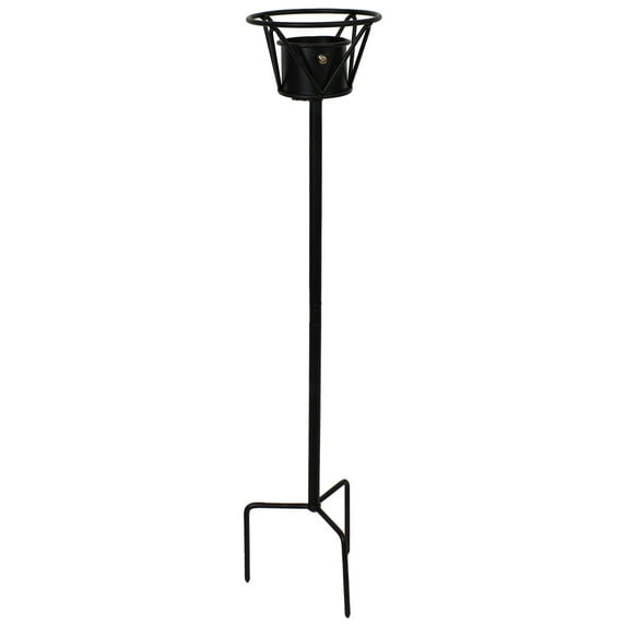 Sunnydaze 24" Black Steel Staked Outdoor Gazing Globe Stand