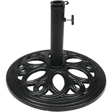 Sunnydaze 24 lb Black Round Cast Iron Market Umbrella Base