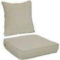 thumbnail image 1 of Sunnydaze 24" x 24" Beige Seat and Back Cushion Set for Outdoor Chairs, 2 Count, 1 of 7