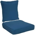 thumbnail image 1 of Sunnydaze 24" x 24" Blue Seat and Back Cushion Set for Outdoor Chairs, 2 Count, 1 of 7