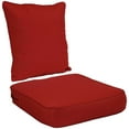 thumbnail image 1 of Sunnydaze 24" x 24" Red Seat and Back Cushion Set for Outdoor Chairs, 2 Count, 1 of 7