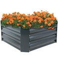 thumbnail image 1 of Sunnydaze 24" x 24" x 11.75" Square Dark Gray Galvanized Steel Raised Garden Bed, 1 of 10