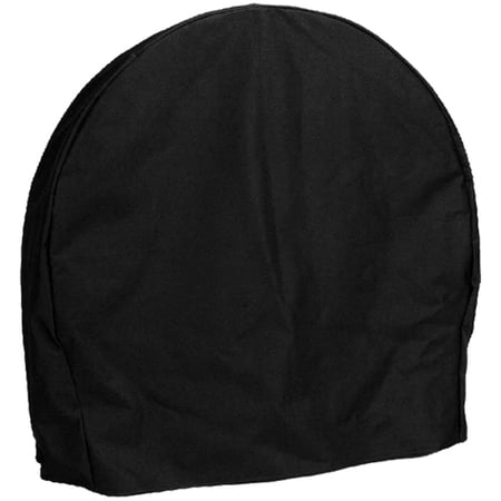 Sunnydaze 24" x 48" x 49" Black Solid Firewood Log Hoop Cover with PVC Backing