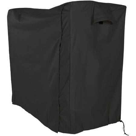 Sunnydaze 24" x 50" x 42" Black Solid Firewood Log Rack Cover with PVC Backing