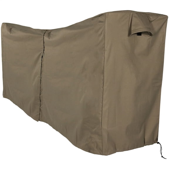 Sunnydaze 24" x 96" x 42" Khaki Solid Firewood Log Rack Cover with PVC Backing