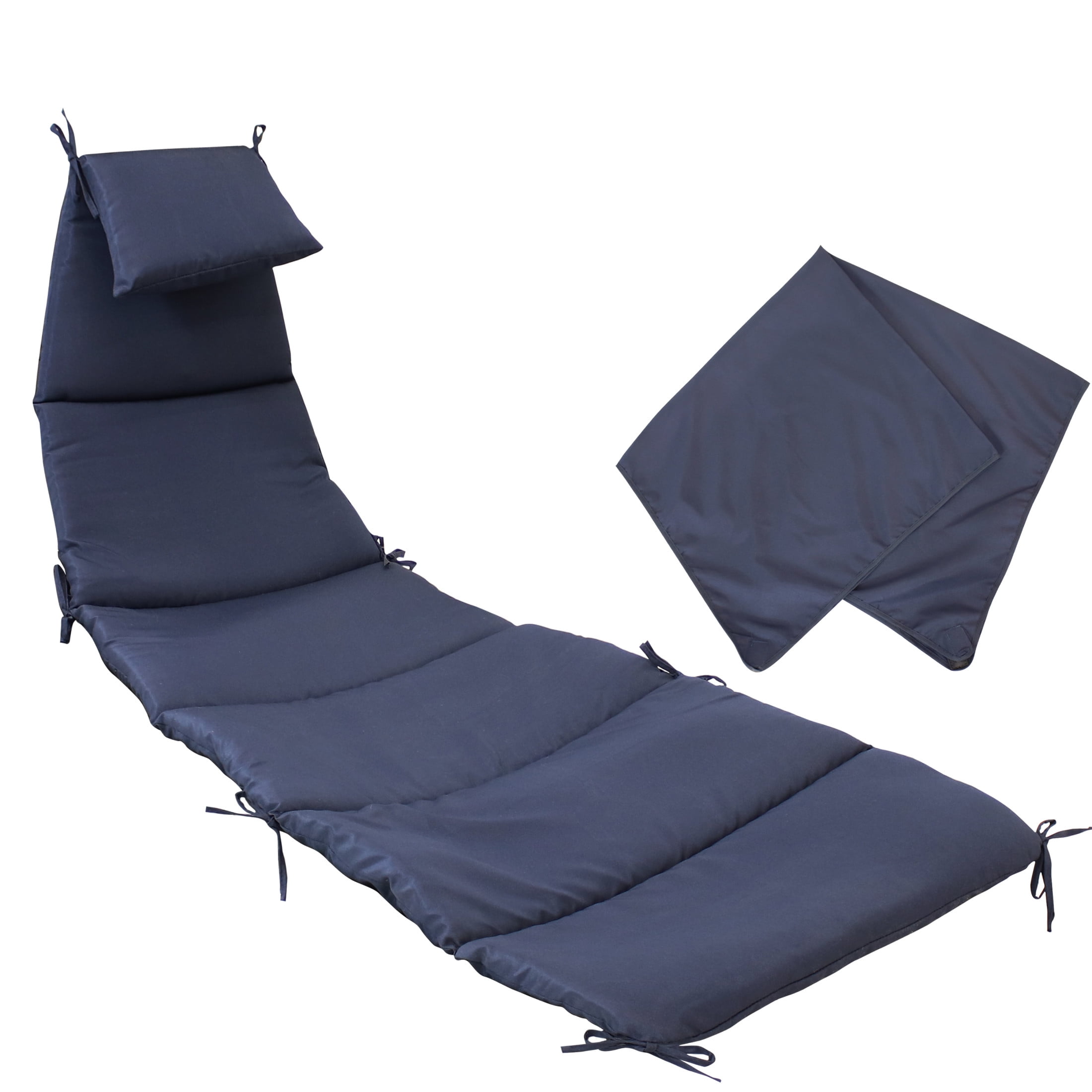 Sunnydaze 27" x 88.5" Navy Blue Outdoor Hanging Lounge Chair Replacement Cushion