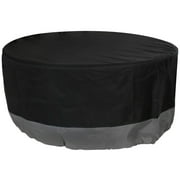 Sunnydaze 30" Diameter x 12" H Gray and Black Two-Tone Fire Pit Cover, Drawstring