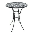 thumbnail image 1 of Sunnydaze 30" Round Wrought Iron Patio Bar Table, Black, 1 of 7