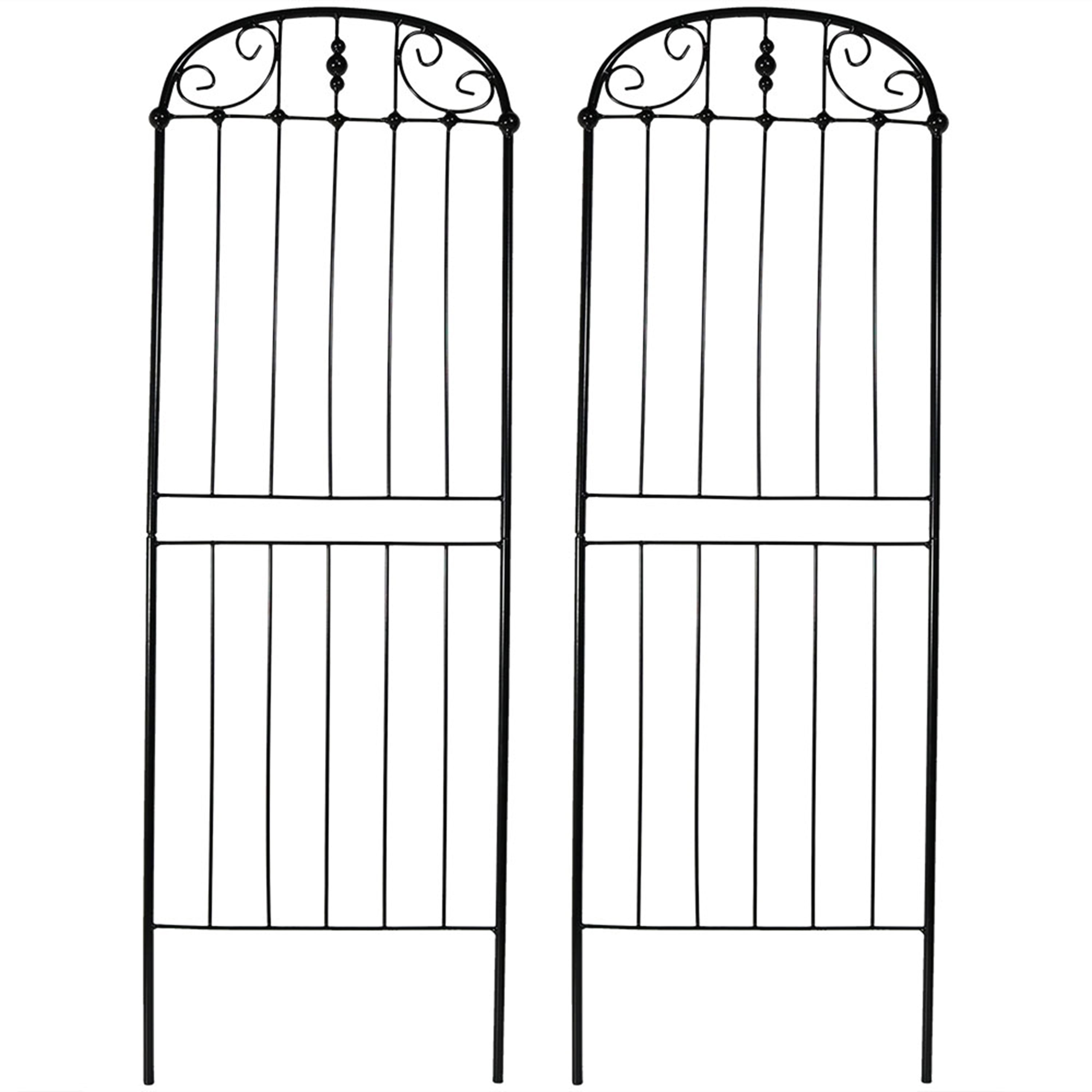 Sunnydaze Black Metal Wire Garden Trellis Set of 2