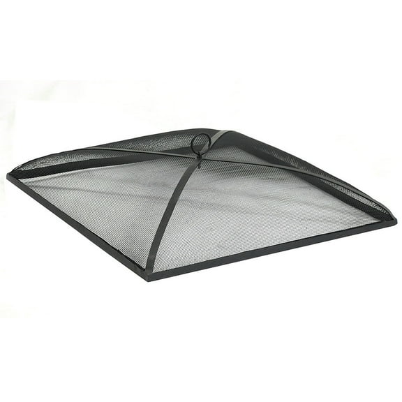 Sunnydaze 36" Square Steel Mesh Black Fire Pit Spark Screen Cover