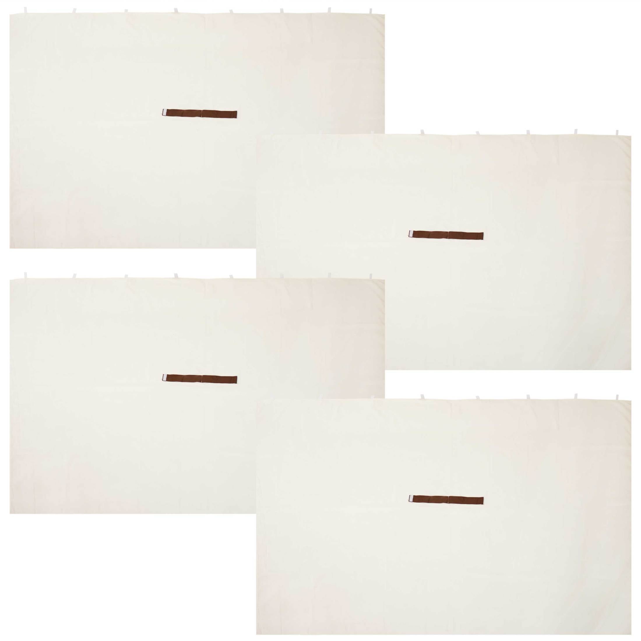 Cream Polyester Gazebo Sidewall Set for 10' x 10' Gazebo
