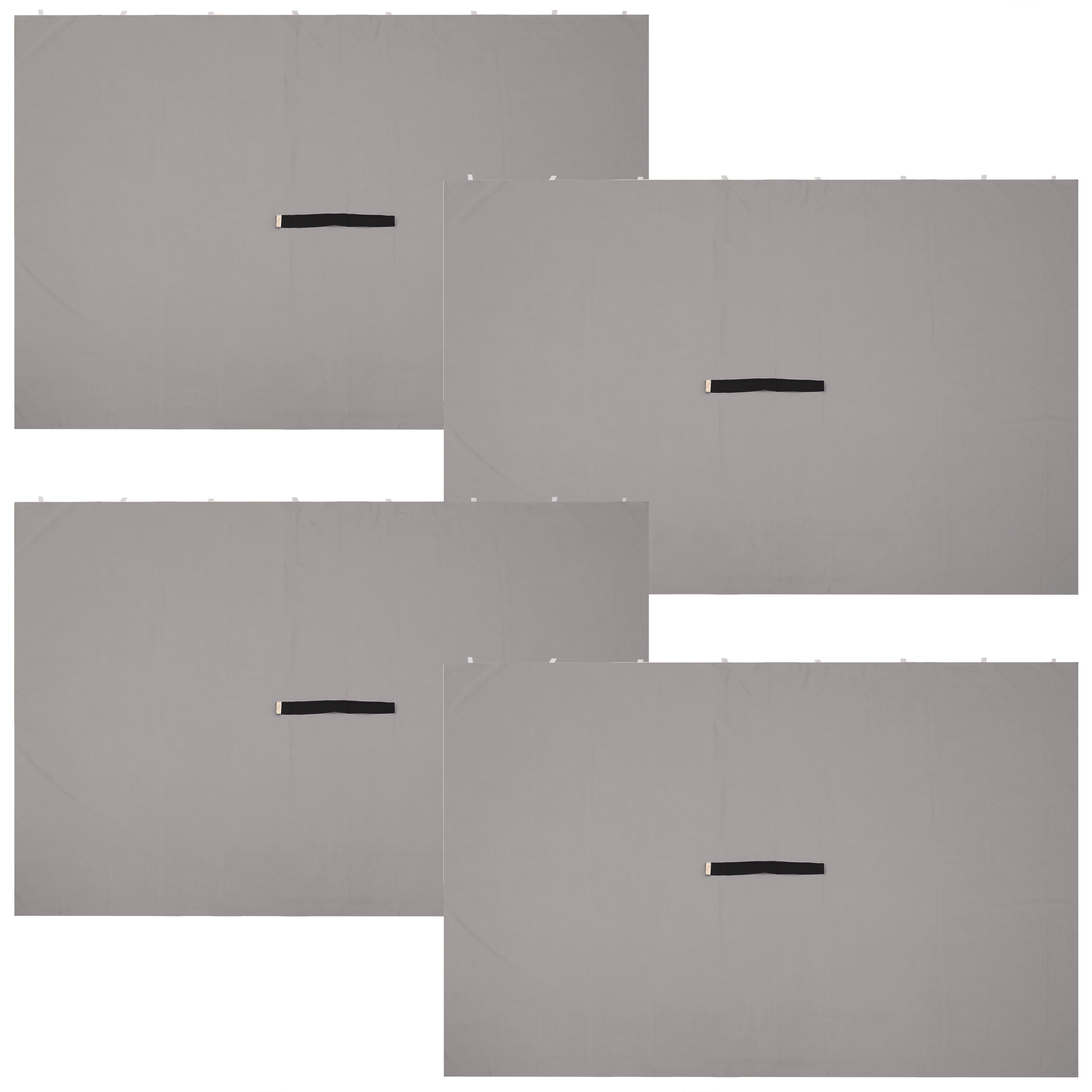 Gray Polyester Privacy Sidewall Set for 10' x 10' Gazebo