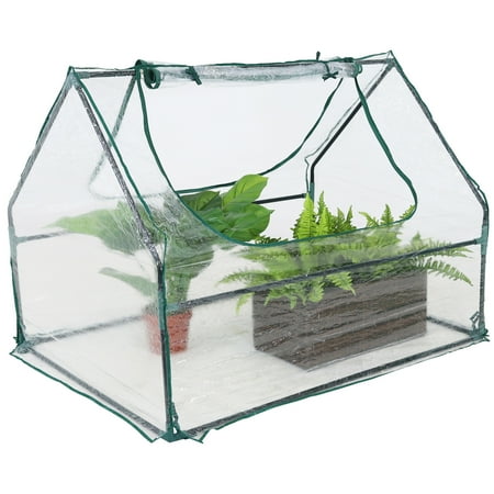 Sunnydaze 4' x 3' x 3' Outdoor Portable Mini Greenhouse, Clear Cover