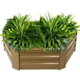 thumbnail image 1 of Sunnydaze 40.5" x 36" x 11.75" Hexagon Brown Galvanized Steel Outdoor Raised Garden Bed, 1 of 11