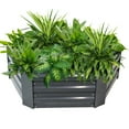 thumbnail image 1 of Sunnydaze 40.5" x 36" x 11.75" Hexagon Dark Gray Galvanized Steel Raised Garden Bed, 1 of 11
