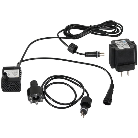 Sunnydaze 40 GPH Electric Fountain Pump with LED Light Ring and Transformer