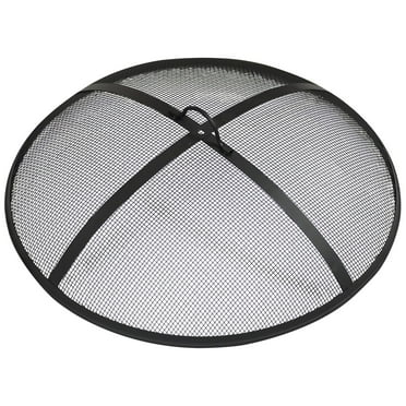 Sunnydaze 40" Round Steel Mesh Heavy-Duty Fire Pit Spark Screen with Handle