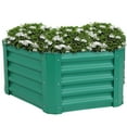 thumbnail image 1 of Sunnydaze 41" x 35.5" x 16.25" Hexagon Green Galvanized Steel Raised Garden Bed, 1 of 11