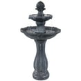thumbnail image 1 of Sunnydaze Arcade Black Polyresin 2-Tier Solar Fountain with Battery, 1 of 16