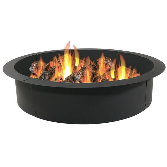 Sunnydaze 45" Round Steel Fire Pit Ring Insert