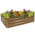 thumbnail image 1 of Sunnydaze 47.5" x 35.5" x 11.75" Rectangular Brown Galvanized Steel Raised Garden Bed, 1 of 11