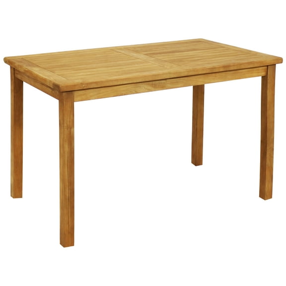 Sunnydaze 47" Teak Outdoor Dining Table