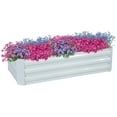 thumbnail image 1 of Sunnydaze 47" x 23" x 12" Rectangular Ivory White Galvanized Steel Outdoor Raised Garden Bed, 1 of 10