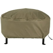 Sunnydaze 48" Diameter x 18" H Khaki Solid Fire Pit Cover