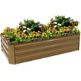 thumbnail image 1 of Sunnydaze 48" x 24" x 11.75" Rectangular Brown Galvanized Steel Raised Garden Bed, 1 of 11