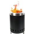 thumbnail image 1 of Sunnydaze 5.5" Round Wood-Burning Black Finish Stainless Steel Tabletop Smokeless Fire Pit, 1 of 8