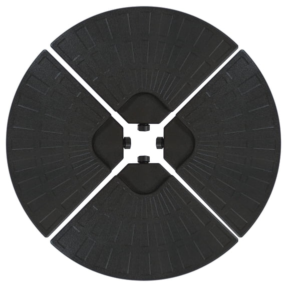 Sunnydaze 50 lb Black Cantilever Umbrella Base Weight, 4 Count