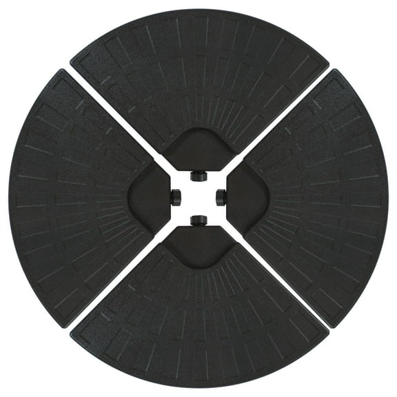 Sunnydaze 50 lb Black Cantilever Umbrella Base Weight, 4 Count