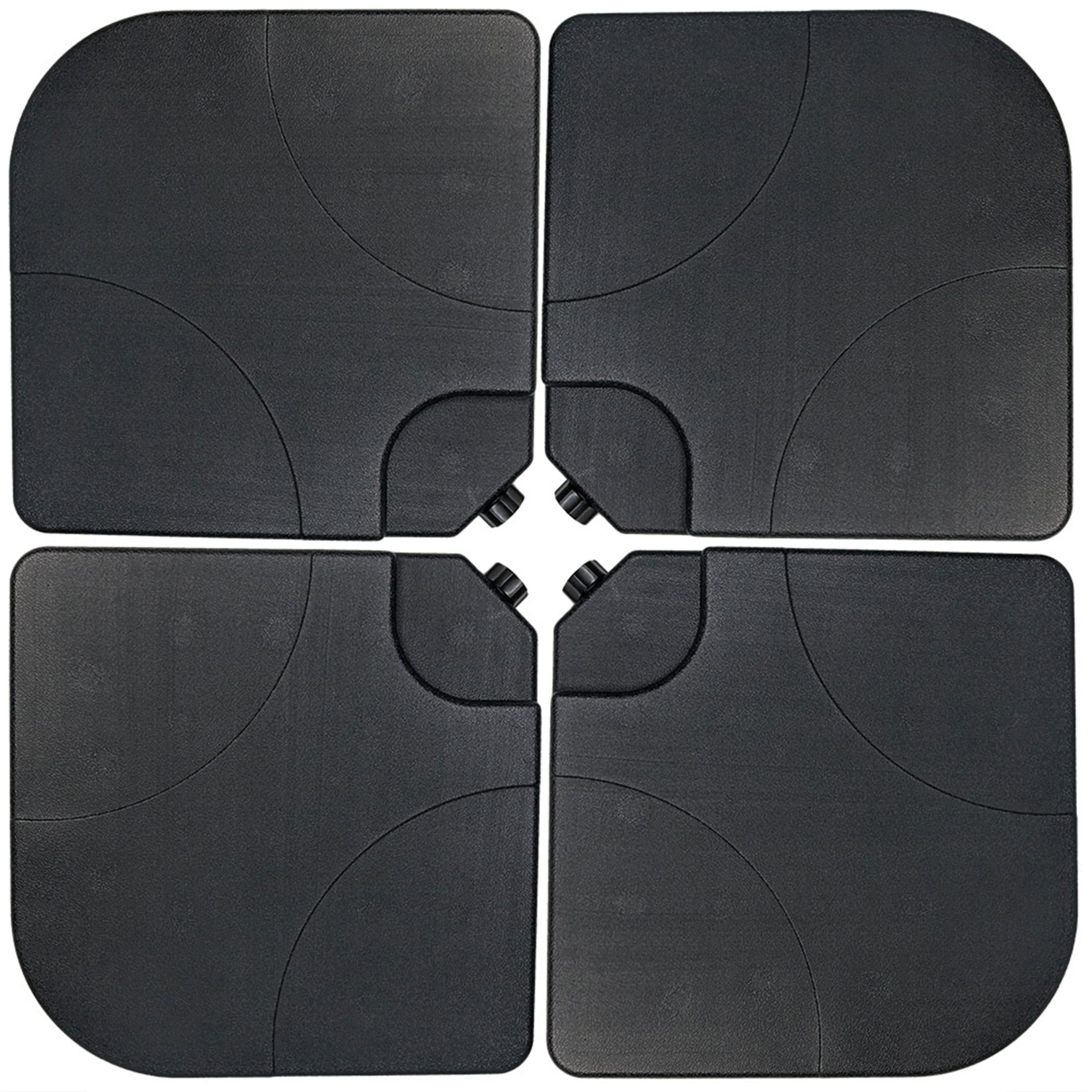 Sunnydaze 50 lb Black Cantilever Umbrella Base Weight, 4 Count