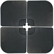 Sunnydaze 50 lb Black Cantilever Umbrella Base Weight, 4 Count