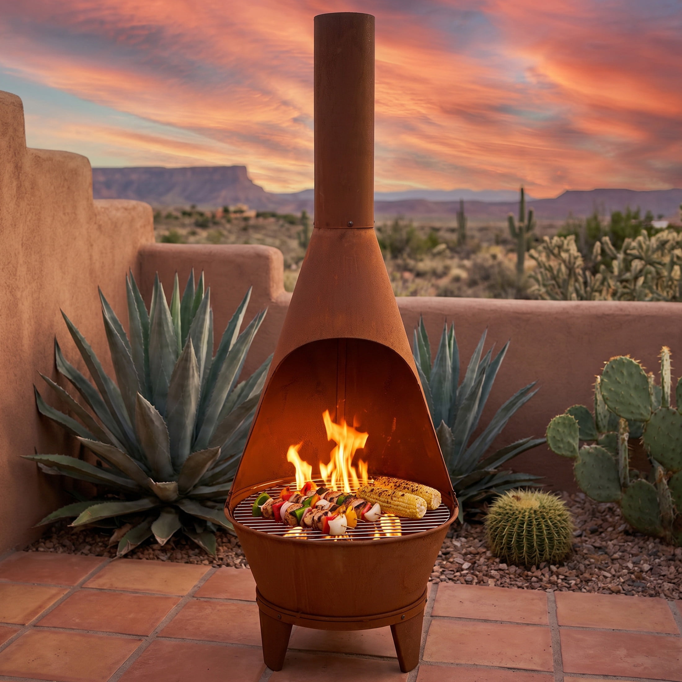 Shop Clay Chiminea Fire Pits for Patio