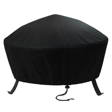 Sunnydaze 60" Diameter x 24" H Black Solid Fire Pit Cover