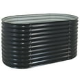 thumbnail image 1 of Sunnydaze 62.5" x 32" x 32" Oval Dark Gray Steel Stackable Raised Garden Bed, 1 of 11