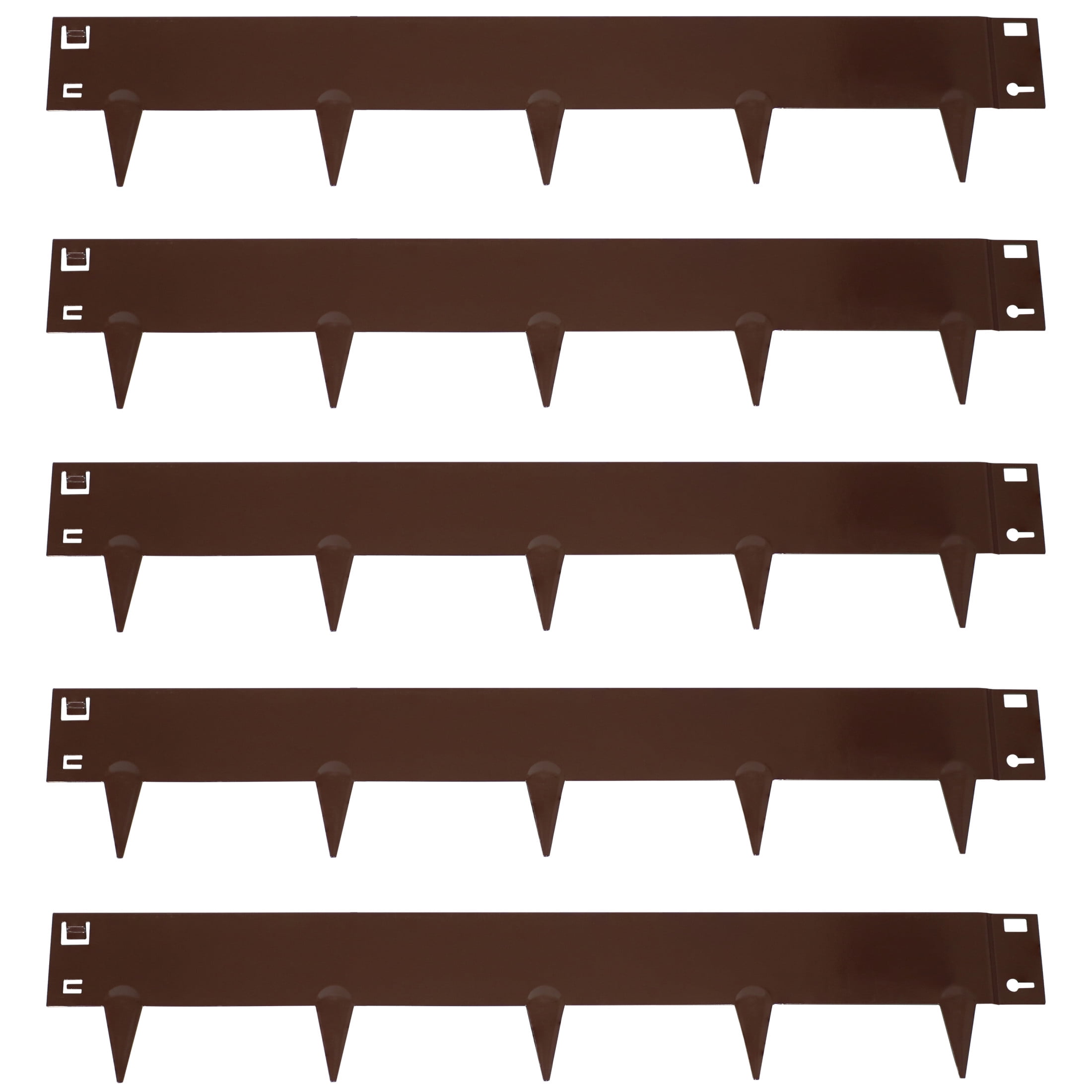 Brown Steel Flexible Lawn and Garden Edging Borders - 16.7' - 5 Pack
