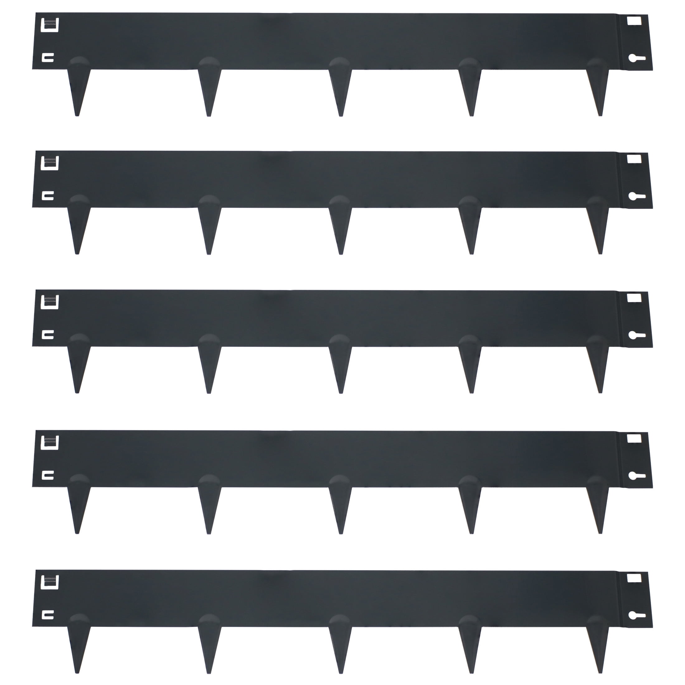 Sunnydaze 7" x 42" Gray Steel Landscape Edging Border (5 Pack)