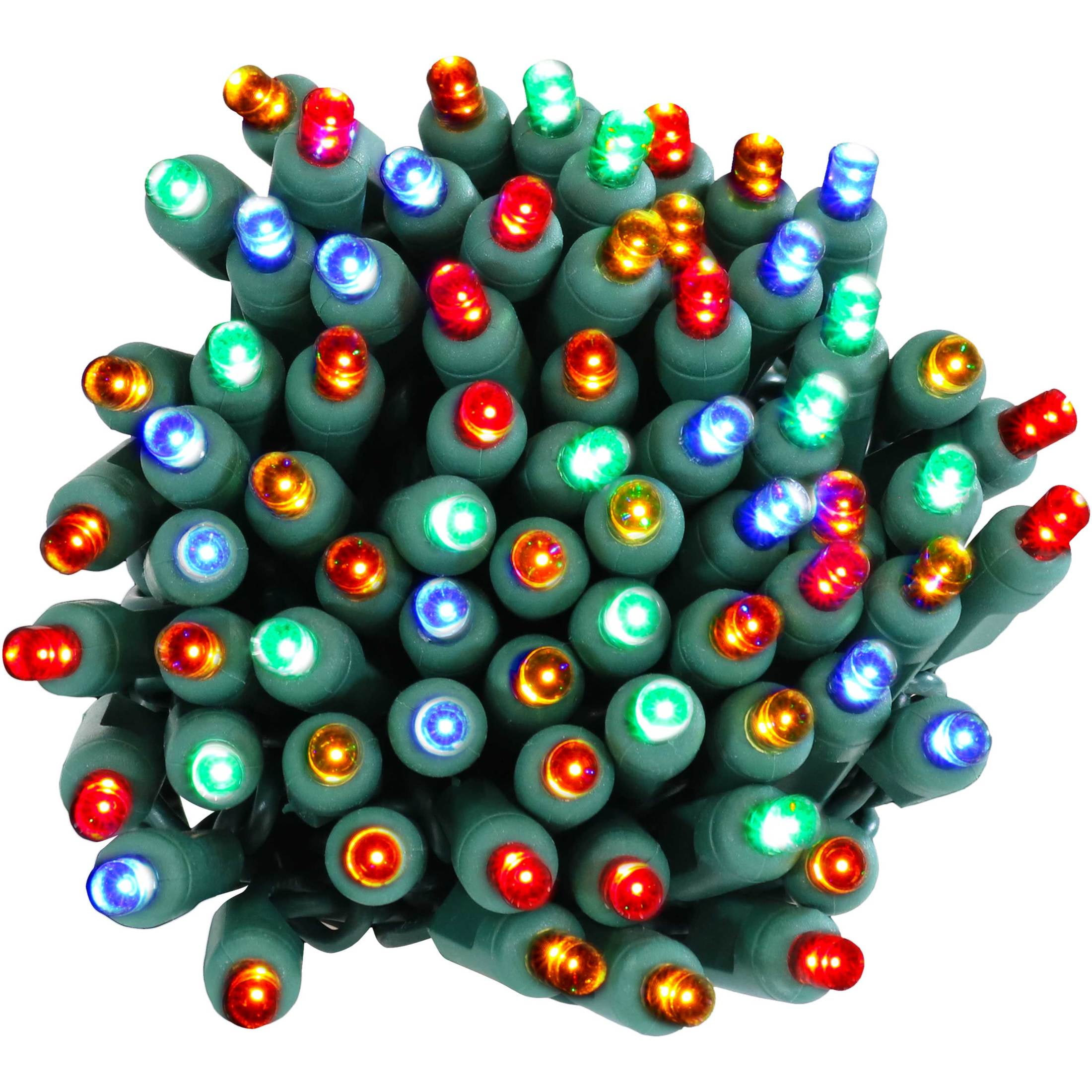 Sunnydaze 70-Count 5mm Wide Angle LED Outdoor String Lights - Multicolor