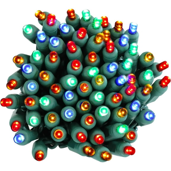 Sunnydaze 70-Count 5mm Wide Angle LED Outdoor String Lights - Multicolor