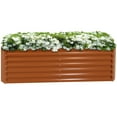 thumbnail image 1 of Sunnydaze 71" x 35.5" x 23.5" Rectangular Brown Galvalume Steel Raised Garden Bed, 1 of 11