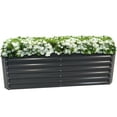 thumbnail image 1 of Sunnydaze 71" x 35.5" x 23.5" Rectangular Dark Gray Galvalume Steel Raised Garden Bed, 1 of 11