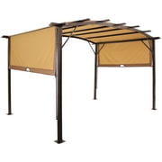 Sunnydaze 9' x 12' x 7.5' Tan Steel Pergola