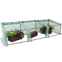 Sunnydaze 9' x 3' x 2' Outdoor Mini Cloche Greenhouse, Green Cover