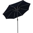 thumbnail image 1 of Sunnydaze 93.5" Navy Blue Solid Octagon Market Umbrella with Solar Bars, 1 of 11