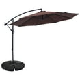 thumbnail image 1 of Sunnydaze 95" Brown Solid Octagon Cantilever Umbrella with Round Base Set, 1 of 13