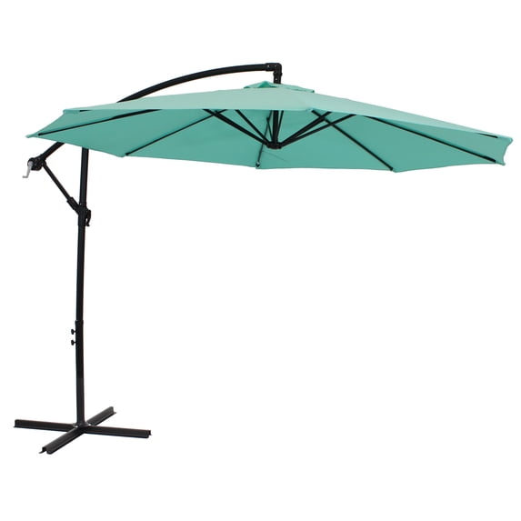 Sunnydaze 95" Seafoam Solid Octagon Cantilever Umbrella